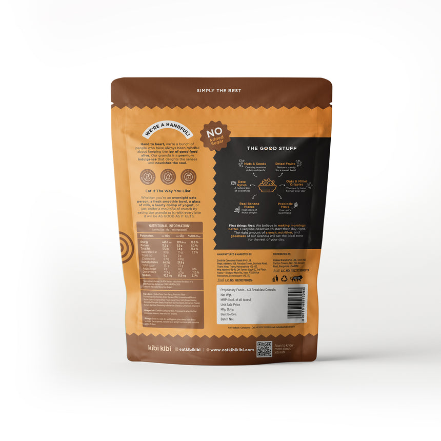 Super Granola - Banana Cinnamon 315g pack (7 Servings)