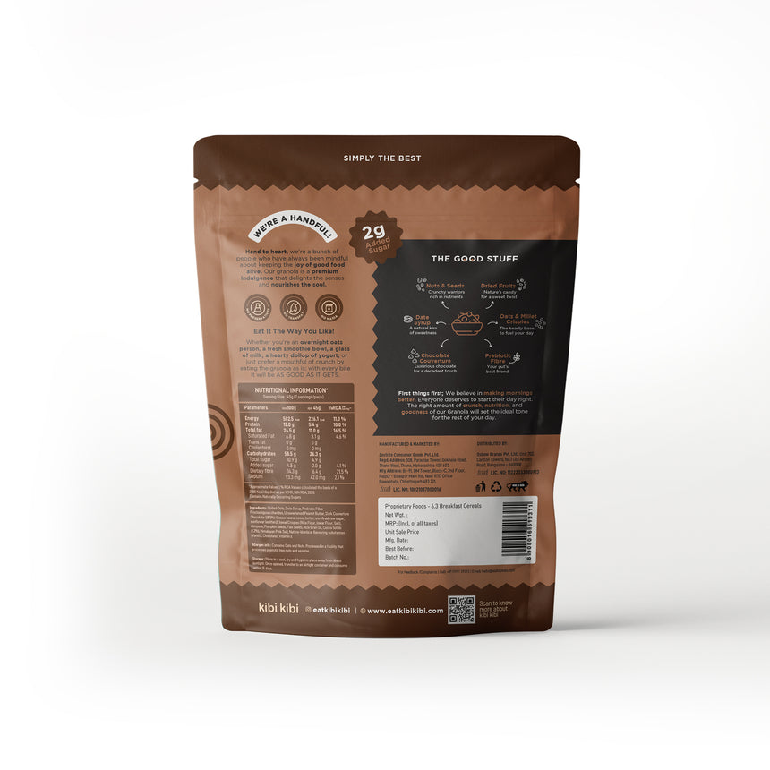 Super Granola - Chunky Chocolate 315g pack (7 Servings)