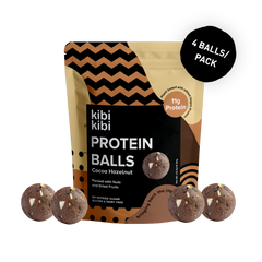 Cocoa Hazelnut protein balls pack – high protein snack with dark cocoa and hazelnuts, no added sugar