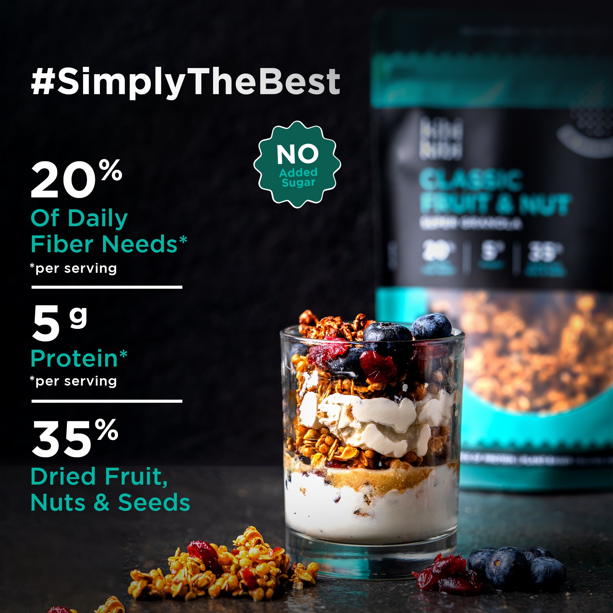 Super Granola - Classic Fruit & Nut 315g pack (7 Servings)