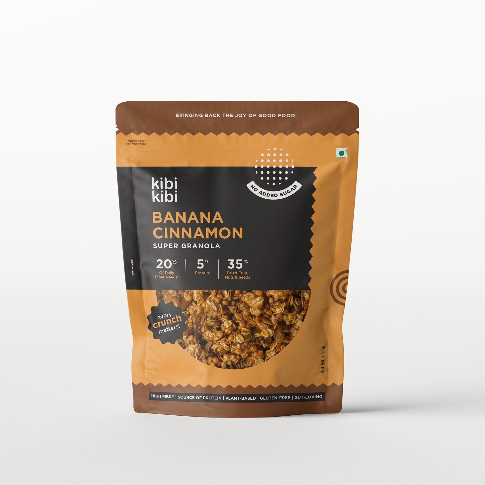 Super Granola - Banana Cinnamon 315g pack (7 Servings)