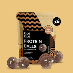 Cocoa Hazelnut protein balls pack front showing product details