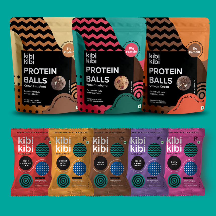 Try It All Box - Mega Sampler (3 Packs Protein Balls + 5 Packs Bliss Balls)
